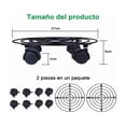 thumbnail image 2 of 2 Base Soporte Maceta Portamaceta Ruedas 27x27cm Negros, 2 of 5