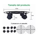 thumbnail image 2 of 2 Base Soporte Maceta Portamaceta Ruedas 27x27cm Negros, 2 of 5