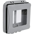 thumbnail image 2 of TayMac ML2500G Two-Gang Weatherproof Expandable Extra Duty In-Use Cover Gray Finish Pack of 4, 2 of 2