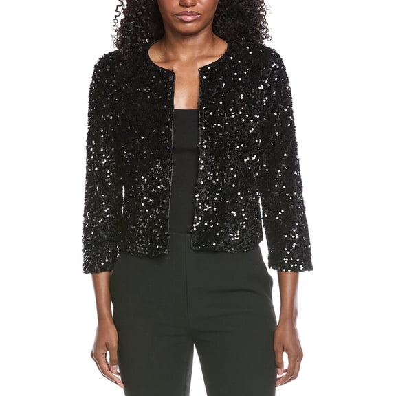 Walter Baker womens Rowan Sequin Jacket, s, Black