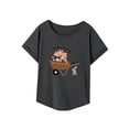 thumbnail image 3 of Camiseta para mujer Camiseta con cuello redondo Mujer Trajes de moda Camiseta básica para viajar S, 3 of 7