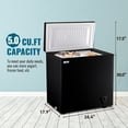 thumbnail image 4 of WANAI 5.0 Cu.ft,Chest Freezer,Deep Freezer,Removable Storage Basket Freezer,Black, 4 of 9