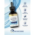 thumbnail image 5 of Biotin Liquid Drops 5000mcg | 4 fl oz | Berry Flavor | Vegetarian, Non-GMO & Gluten Free | by Carlyle, 5 of 8