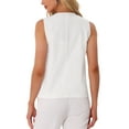 thumbnail image 3 of INSPIRE CHIC Button Down Vest for Women Linen Sleeveless V Neck Summer Waistcoat XL White, 3 of 6