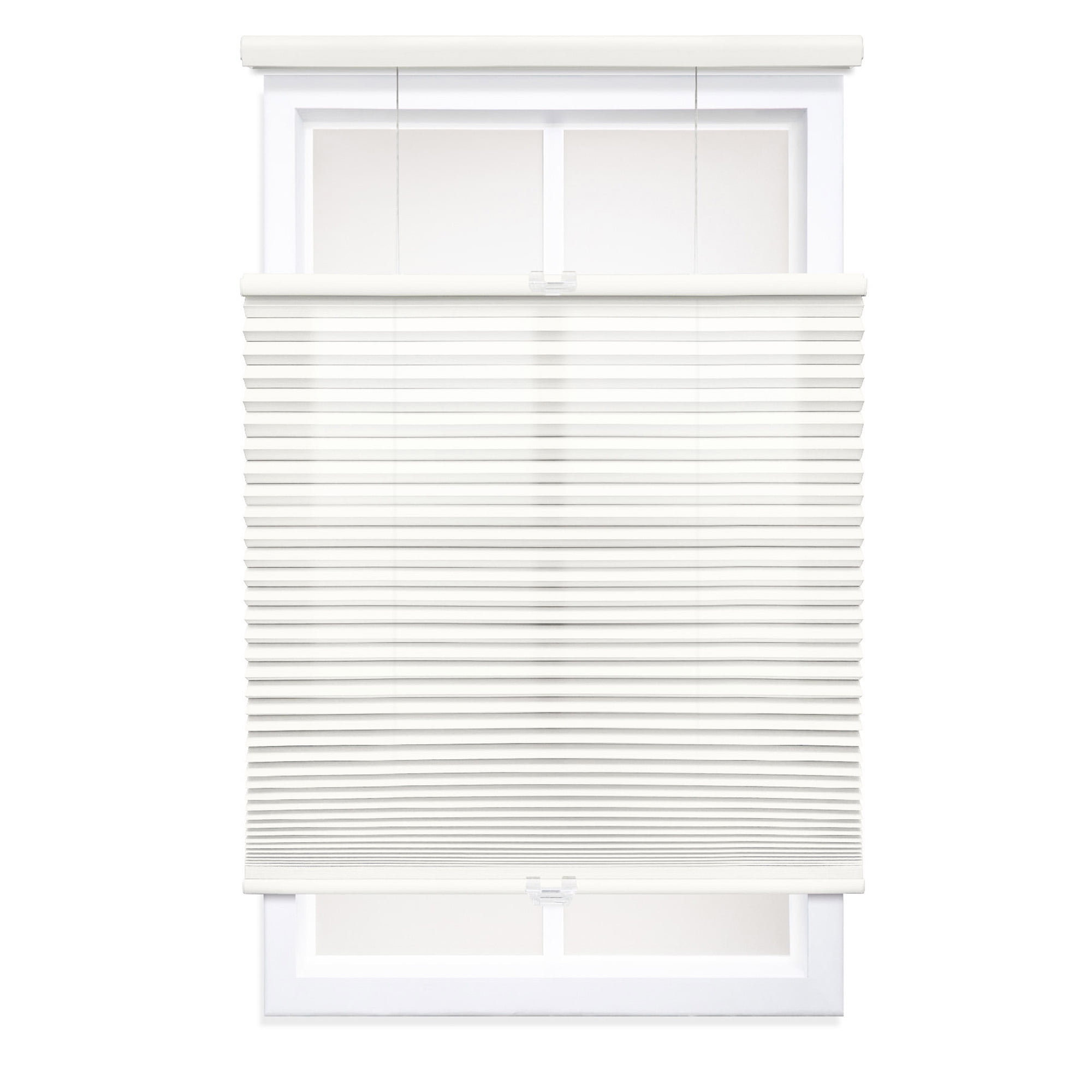 Regal Living Top Down Bottom Up Light Filtering Cordless Cellular Shade, Ivory - 65.5" W x 84" L