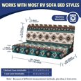 thumbnail image 7 of Aplkyhs Green Aztec 2 Piece Camper Folding Sofa Covers Stretchable RV Couch Slipcovers for Jackknife Sleeper Sofa, Washable Non-Slip Furniture Protector with Elastic Band, 7 of 7