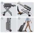 thumbnail image 3 of Feasto Roamer Heavy-Duty Foldable Propane Gas Grill, 13000 BTU, 360 sq in Cast Iron Grates, 8-inch Rubber Wheels, Gray, 3 of 13