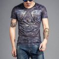 thumbnail image 3 of Camisetas para hombre, ropa de calle, camisetas para hombre, venta al por mayor, lisas, a rayas, hip hop, tallas grandes, alfabeto, Y2k, elegantes, para fiestas, informales, 3 of 5