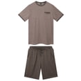 thumbnail image 6 of GENTS BLISS Men Pajamas Set Crewneck 2 Piece Set Short Sleeve Shirt with Color Block Pocket and Soft Shorts Loungewear, 6 of 11