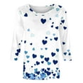thumbnail image 5 of Vetsdori Valentine Tops for Women Summer Holiday Blouses 3/4 Sleeve Gifts for Girlfriend Graphic,Trendy Plus Size Juniors Shirts Cute, 5 of 5