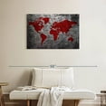 thumbnail image 2 of Elephant Stock Boulder World Map Wall Art - Horizontal Canvas Wall Art - Living Room Wall Decor - Map Canvas - Black And Gray Decor - 36" x 24", 2 of 8