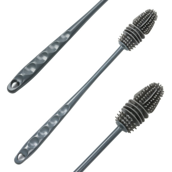 3 Pcs Long Handle Silicone Bottle Cleaning Brush, for Narrow Neck Containers, Perfect for Smaller Diameter Bottle Openings