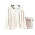 thumbnail image 2 of Wensltd Winter Thermal Sets for Women Long Sleeve Underwear Top and Pants Warm Comfortable Home Clothes Green, 2 of 9