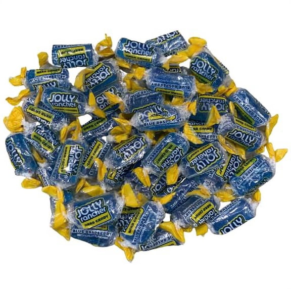 CandyKrave Premium Blue Raspberry Flavored Hard Candy - Individually Wrapped - Bulk Candy Bag - Long-Lasting Fruit Flavor Delight - 2 pound Resealable bag