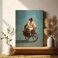 thumbnail image 6 of Jesus Riding Bicycle Canvas Print，Religious Living Room Office Decor, 6 of 8