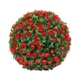 thumbnail image 2 of Planta de simulación, bola de topiario colgante de flores, 7,8 pulgadas, bricolaje, paisajismo, material de PE multiusos, decoración para balcón, boda Estilo B BLESIY bola verde, 2 of 8