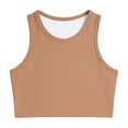 thumbnail image 3 of CAIVO Girls Shirts Athletic Tank Tops Breathable Workout Sleeveless Shirt For Play And Sports Comfortable Stretch Fit Youth Tee O-Neck Kids , Khaki, 3 of 3