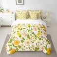 thumbnail image 2 of Groovy Flower Comforter 7 Pieces Peace Sign Bed In A Bag,Hippie Style Full Bedding Set Green And Yellow Bohemian Decor Sheet Set With Comforter Teens Bedroom, 2 of 5