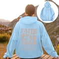 thumbnail image 4 of Christian Hoodies for Women 2025 Faith Over Fear Y2K Graphic Hoodie with Pockets Hooded Sweatshirt Women Pullover, 4 of 8