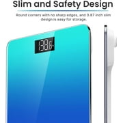 RENPHO Highly Accurate Digital Body Weight Scale, 400 lb, Gradient-Blue