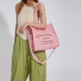 thumbnail image 3 of Bolso Mujer Gran Capacidad Lona Fashionalbe Simple Commuter Crossbody Rosa FLhrweasw Nuevo, 3 of 7