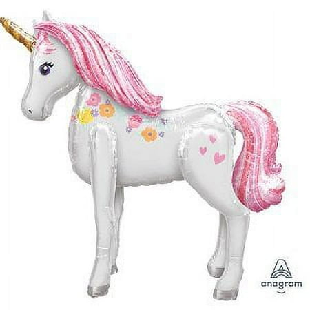 DalvayDelights Magical Unicorn Airwalker 46" Foil Mylar Balloon Full Body 3D Fill with Air or Helium