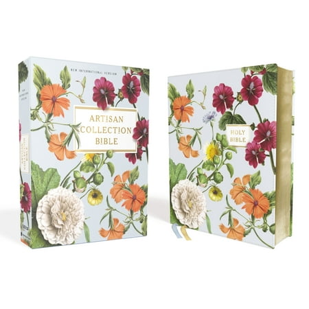 Niv, Artisan Collection Bible, Leathersoft, Blue Floral, Red Letter Edition, Comfort Print (Hardcover)