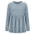 thumbnail image 6 of Edvintorg Maternity Shirts Fashion Solid Color Crewneck Ribbed Knit Sweater Tops Long Sleeeve Fall Maternity Clothes Plus Size Casual Pregnant Clothes for Women, 6 of 7