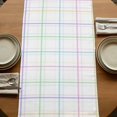 thumbnail image 5 of Table Runners 72 Inches Long Dress Scarves, White Plaid Grid Farmhouse Kitchen/Dining Table Runner, Coffee Tablerunners, Colorful Line Modern Simple Geometric 18x72 Inch, 5 of 9