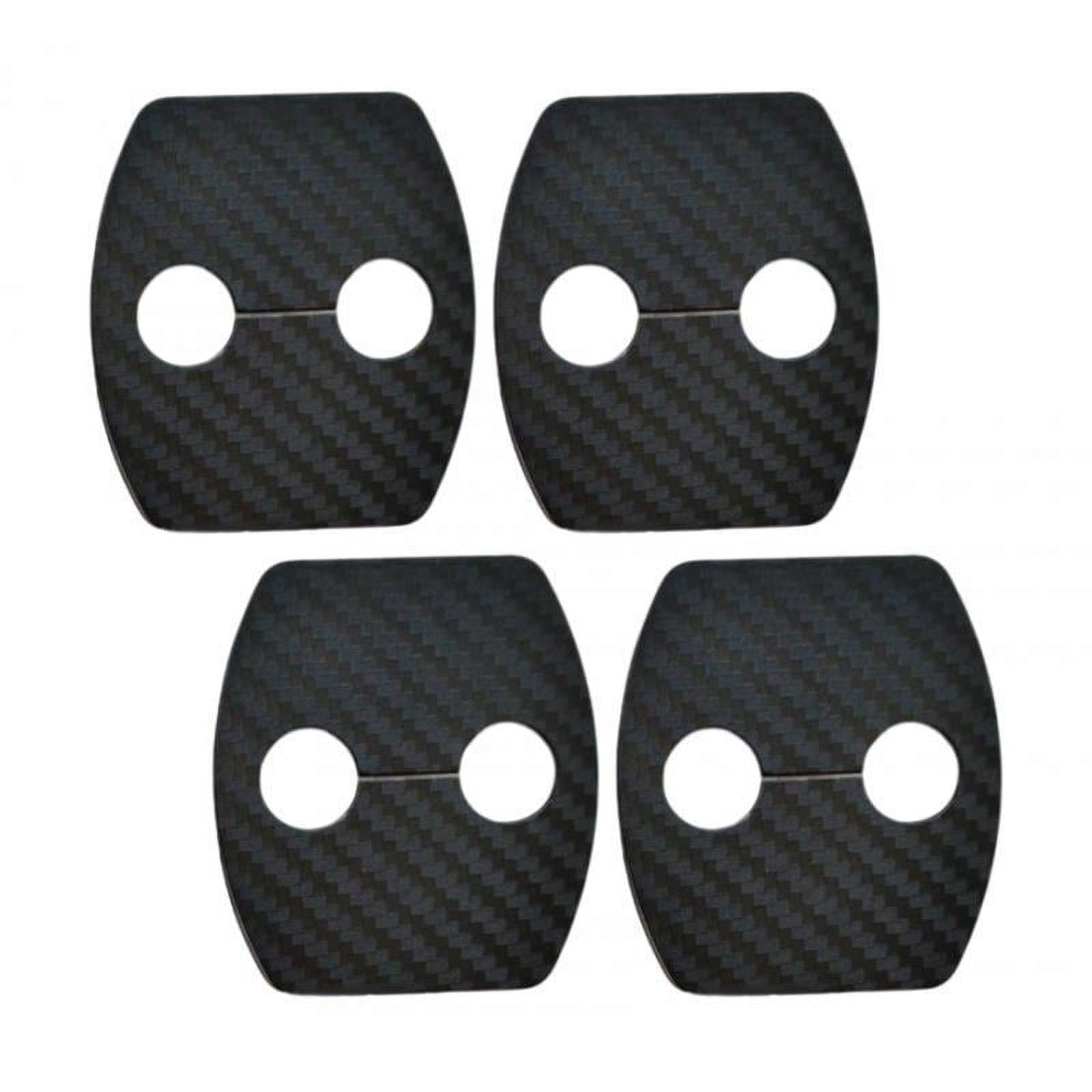 Protection Serrure Porte Voiture - Kit 4 Pièces Fibre De Carbone - Anti-rayures - Adhésif - Pour SUV, Berlines, Pick-ups - 7