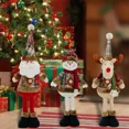 thumbnail image 4 of Muñeco de nieve de patas largas telescópico, muñeco de Papá Noel, alce, adorno para fiesta de Navidad, regalo de decoración navideña, feliz año nuevo 2025, 4 of 5
