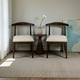 thumbnail image 5 of Ilios Innova | Paquete de 2 Sillas Nordico de Comedor, Estructura de Madera de Caucho Color Nogal, Asiento Tapizado en Beige, Estilo Mid Century Moderno, 5 of 9