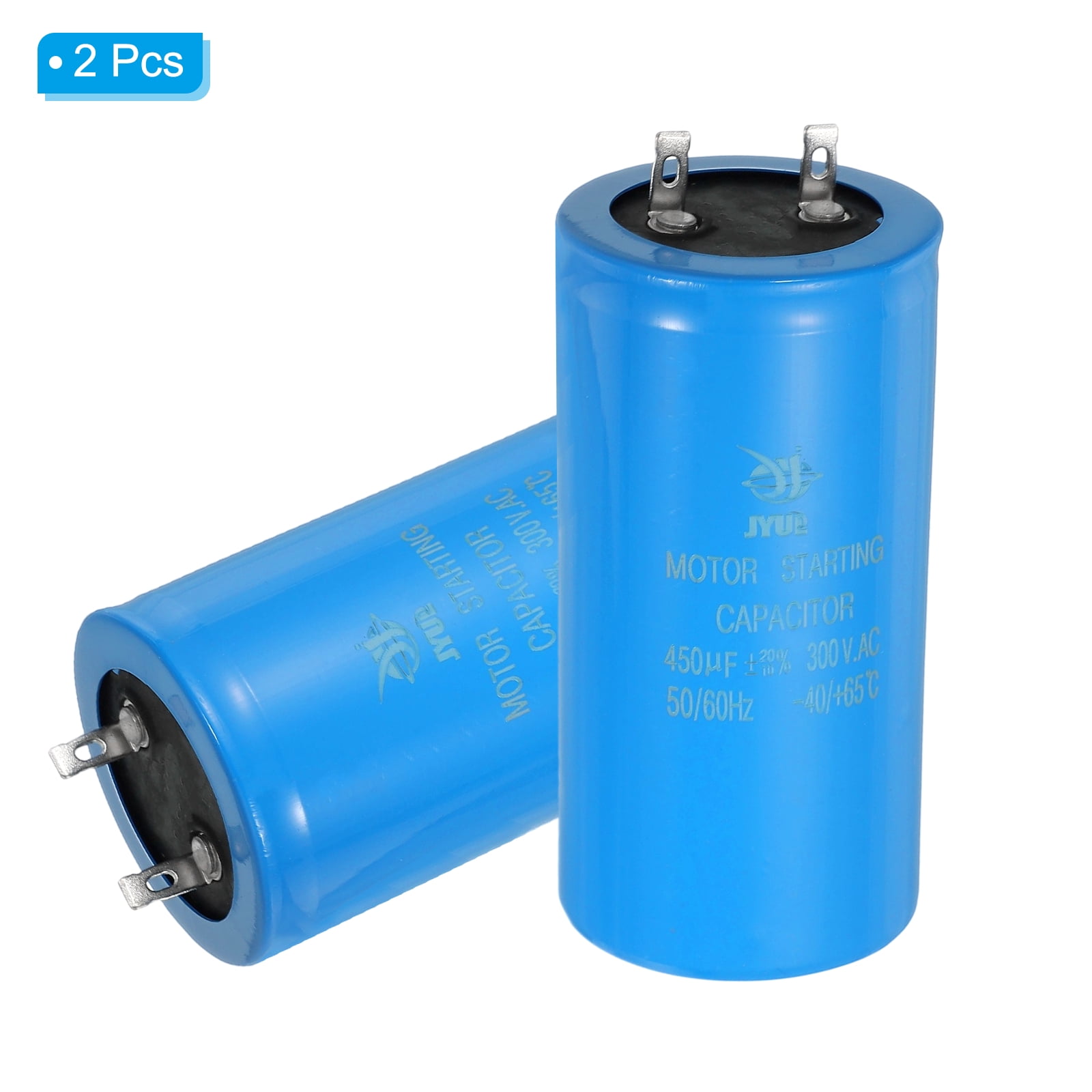 Uxcell 2Pcs Motor Start Capacitor, 450uf 300V CD60 Running Capacitor Starting Capacitor for Air Conditioners, Electric Motor Starts Running