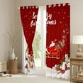 thumbnail image 3 of Manfei Magic Santa Claus Curtains for Living Room, Dark Red Blackout Curtains Set of 2 (52x84), Dreamy Christmas Curtains and Drapes (52x84), Window Drapes Bedroom Decor, 3 of 6