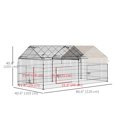 thumbnail image 3 of PawHut Outdoor Metal Kennel Enclosure for Small Animals, Beige, 3 of 10