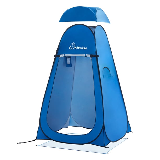 Carpa para Cambios WolfWise Pop Up para Playa y Ducha Azul
