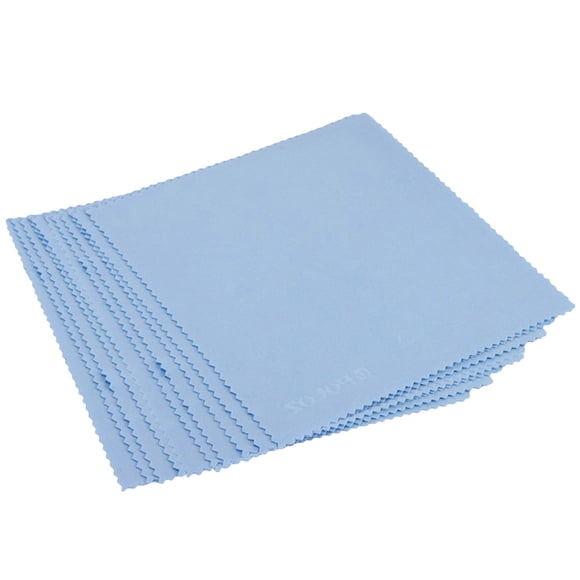 GOOHOCHY 50 paños de limpieza de microfibra para gafas, lentes de cámara, teléfonos móviles y joyas (azul)