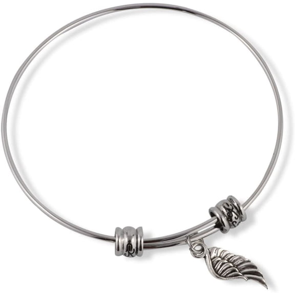 Emerald Park Jewelry Angel Wing Fancy Charm Bangle