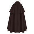 thumbnail image 3 of Halloween Hooded Robe Cloak, Men's Medieval Style Suede Cape Costume, Renaissance Inspired Dress Up Wrap for Masquerade Parties, Stage Shows and Themed Events, 3 of 4