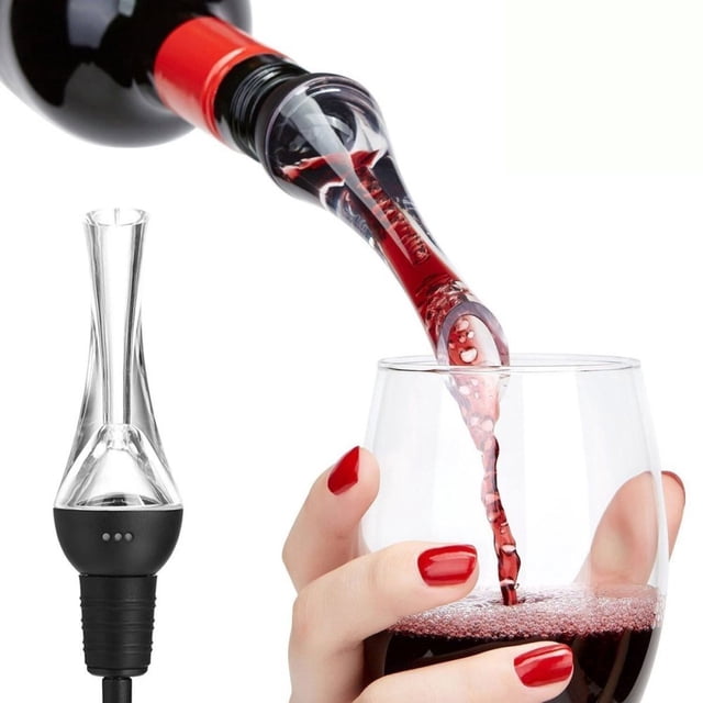 Aireador y vertedor de vino, regalo perfecto, silicona y acrílico, sello antigoteo, limpieza sin esfuerzo, diseño elegante. P002