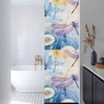 thumbnail image 3 of Dragonfly Flowers Window Privacy Film, Blue Purple Watercolor Spring Plant Static Cling UV Sun Blocking Heat Control Window Tint, Non-Adhesive One Way Windows Privacy Cover 17.7''x78.7'', 3 of 7
