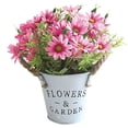 thumbnail image 1 of Naiovety Maceta de margaritas para el hogar, oficina, escritorio, estilo Vintage, decoración falsa, planta en maceta para el hogar, oficina, Flores artificiales Rosa roja Naiovety HA6542-04B, 1 of 6