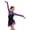 Purple, variant on Kids Girls Figure Ice Skating Dance Dress Rhythmic Gymnastics Ballet Skirted Leotard Competition Dancewear Purple 16