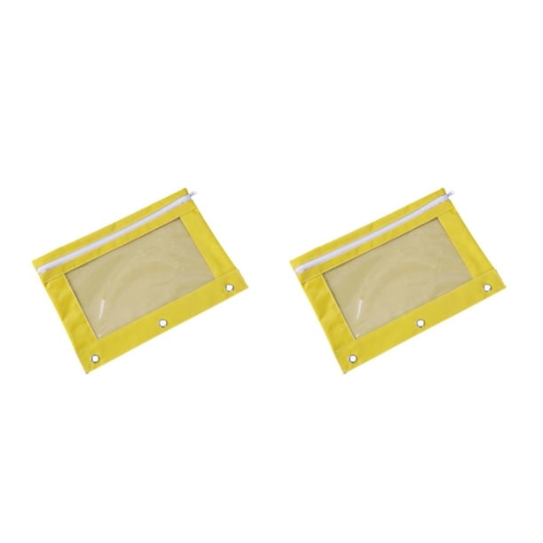 Sidaley Práctica bolsa con cremallera para almacenar y organizar documentos útiles escolares bolsa para documentos amarilla Amarillo 2Conjunto
