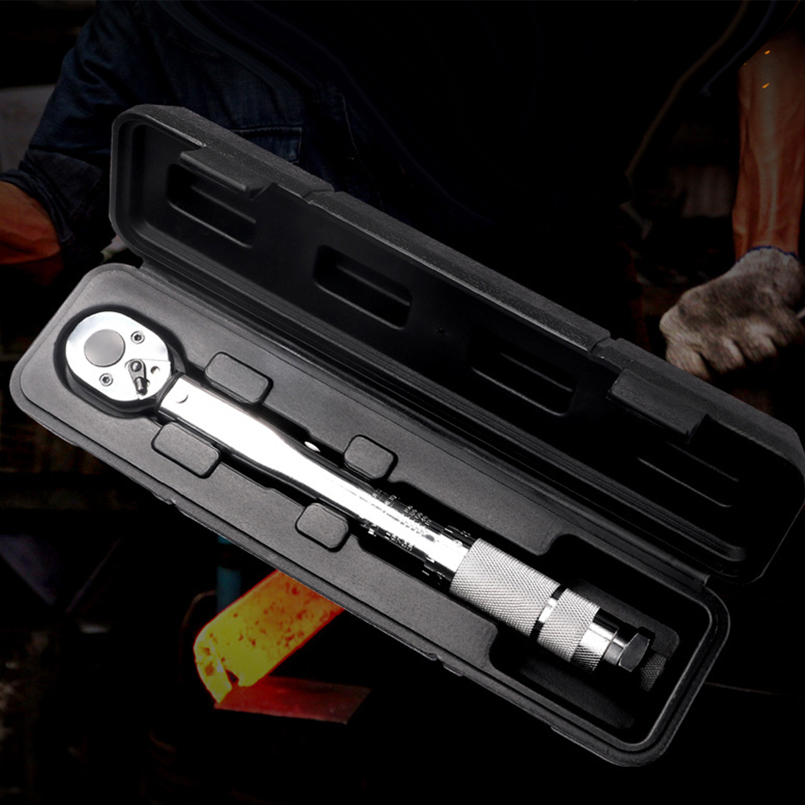 ROCKROK 3/8 Torque Wrench Drive 19-110nm Two-way Accurate Bicycle Repair Spanner Tool