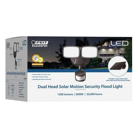 

Feit Electric 3010344 Motion-Sensing Solar Powered LED Security Floodlight - Bronze