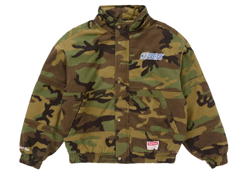 Supreme Men's Mitchell & Ness Twill Stadium Jacket Camo, from