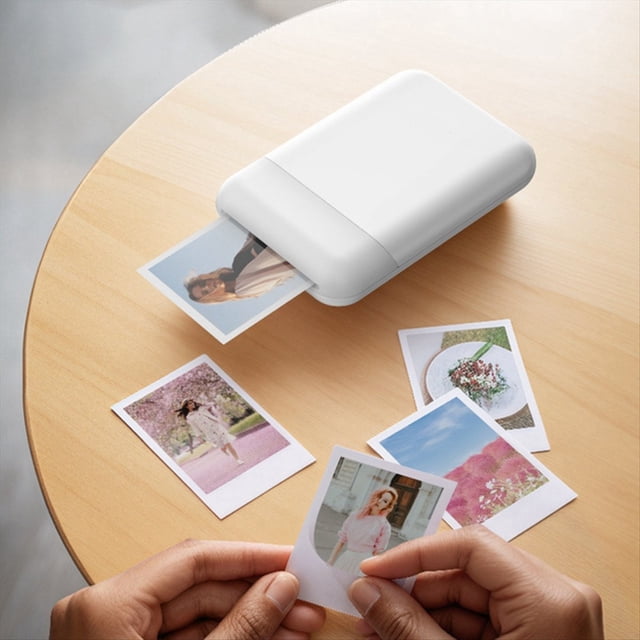 Impresora Fotográfica de Bolsillo de 300 , Inalámbrica, Bluetooth, Mini Impresora Portátil para el Hogar, Sin Tinta, para Aplicación Móvil.