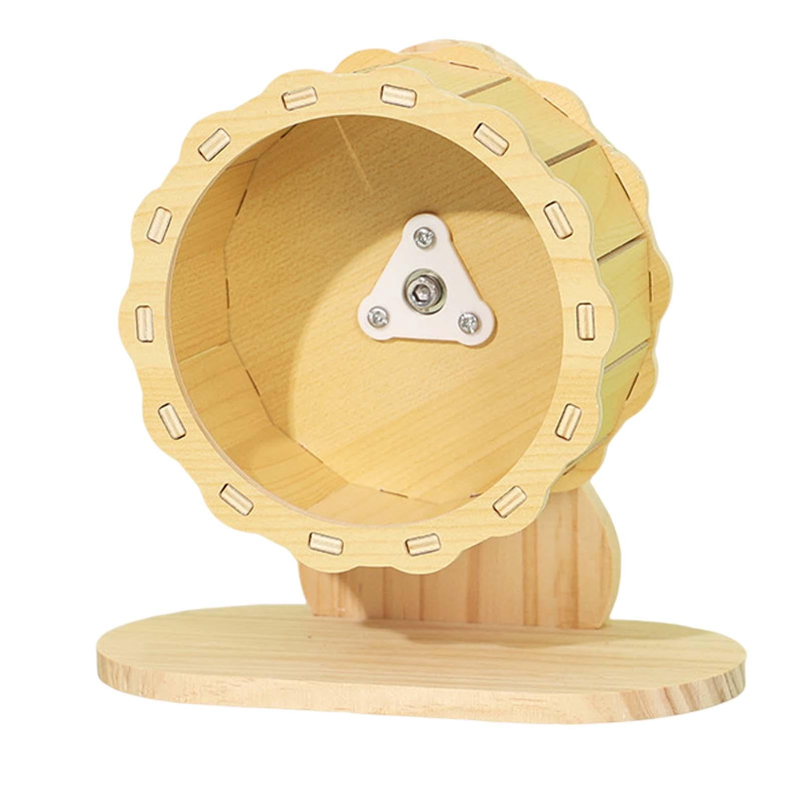Bvdfgk Exercise Wheel Toy Treadmill Adjustable Fitness Hamster Wooden Running Wheel for Dia15cm 20x10.5x19cm