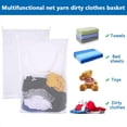 thumbnail image 3 of Hanging Laundry Hamper Bag,Mesh and breathable hanging laundry hamper，Comes with 2free hooks，over the door laundry hamper，space saving，bathroom laundry hamper，Large，white, 3 of 6